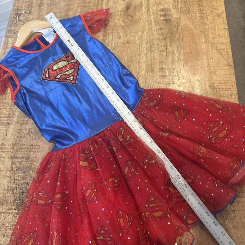 Rubie's DC Comics Large 10/12 Years Supergirl Tutu Dress Red Blue Sparkle
